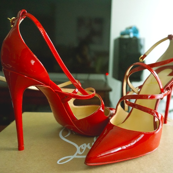 Glam pair of Louboutin Crossfliketa - Picture 1 of 8